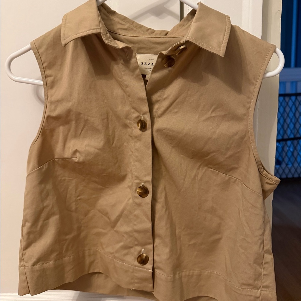 Sézane Harmonie Shirt Clay - Size 4